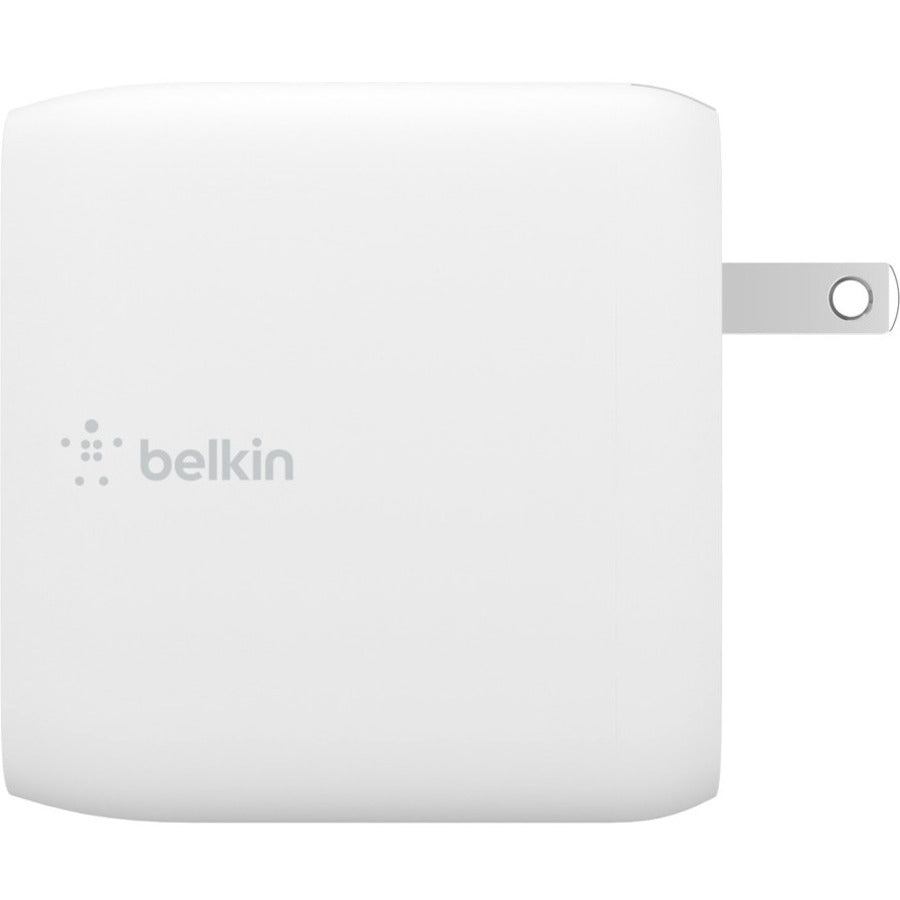 Belkin BoostCharge Dual USB-C Power Delivery GaN Wall Charger 68W Laptop Chromebook Charging - Power Adapter WCH003DQWH
