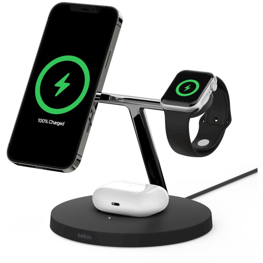 Belkin BoostCharge Pro 3-in-1 Wireless Charger with MagSafe 15W WIZ009TTBK
