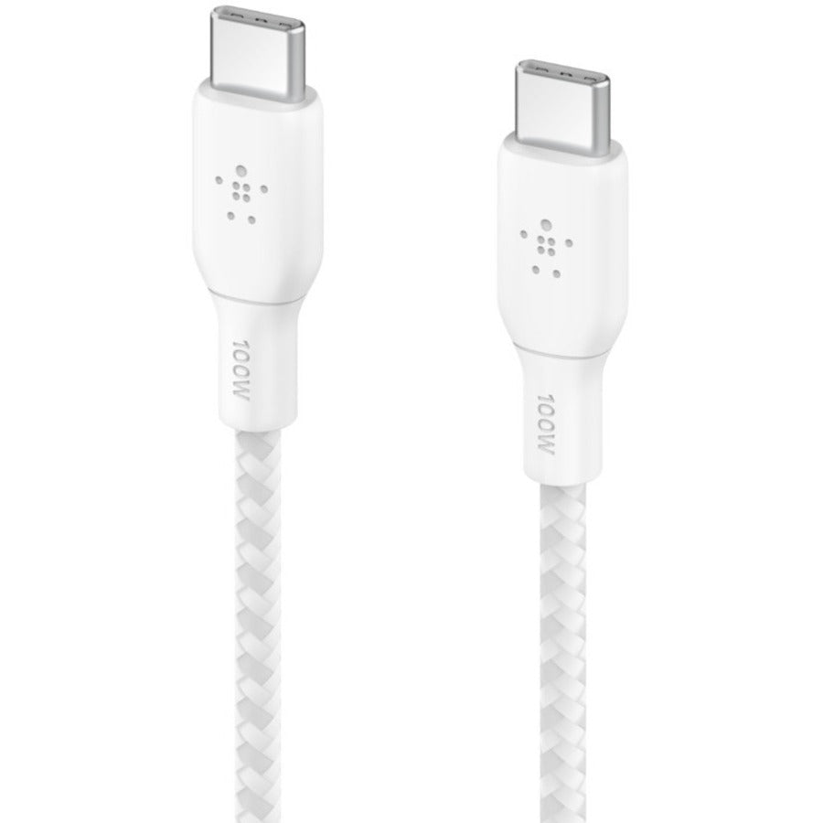 Belkin BoostCharge USB-C to USB-C Cable 100W - (2 meter / 6.6 foot, White) - 6.56 ft