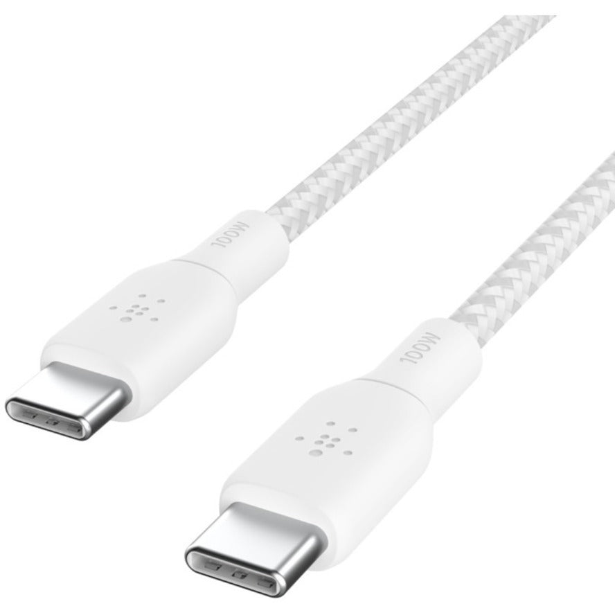Belkin BoostCharge USB-C to USB-C Cable 100W - (2 meter / 6.6 foot, White) - 6.56 ft