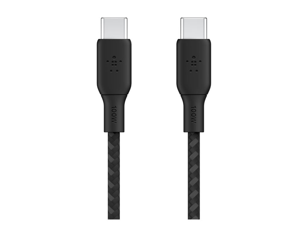 Belkin BoostCharge - USB cable - 24 pin USB-C (M) to 24 pin USB-C (M) - 10 ft - black CAB014BT3MBK