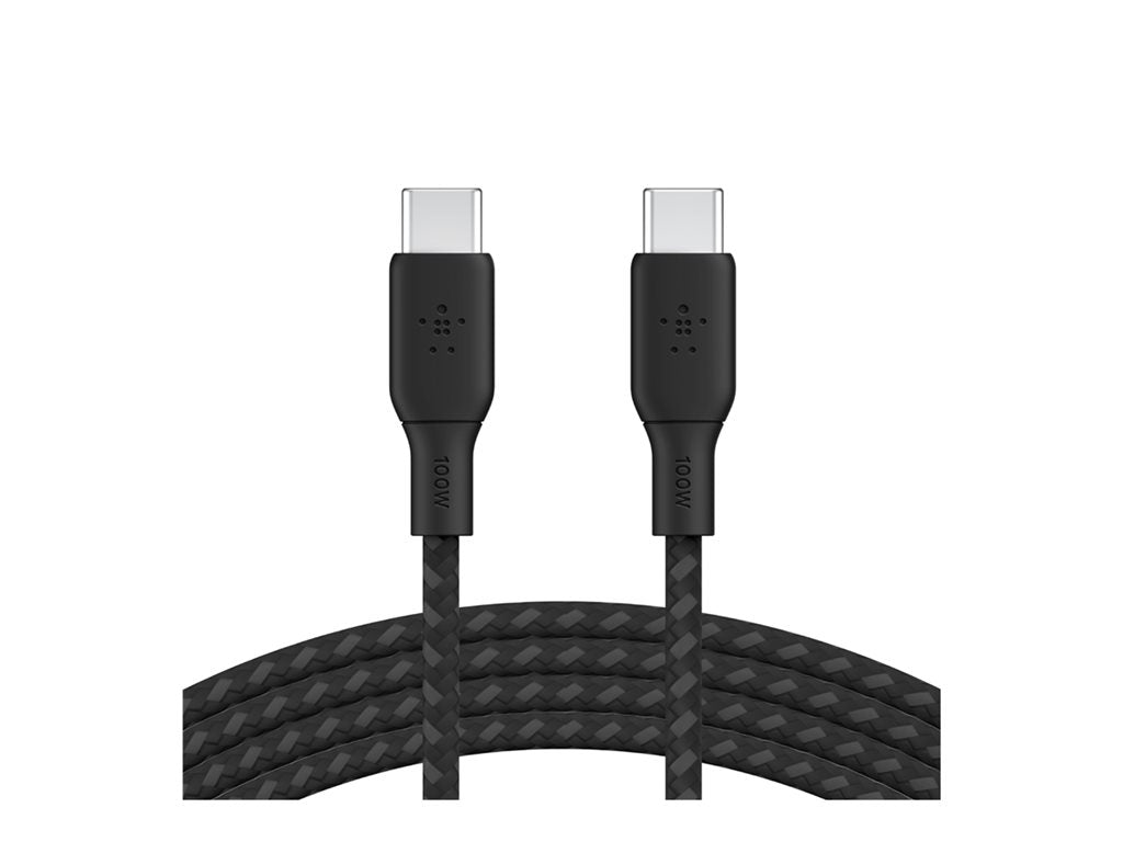 Belkin BoostCharge - USB cable - 24 pin USB-C (M) to 24 pin USB-C (M) - 10 ft - black CAB014BT3MBK
