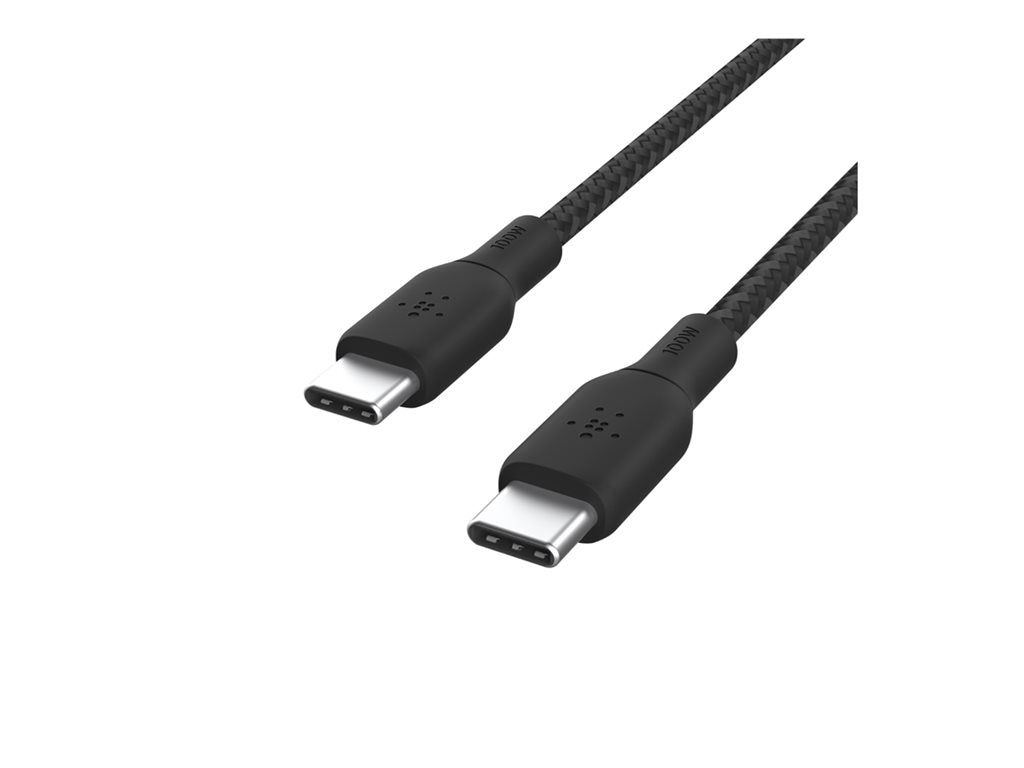 Belkin BoostCharge - USB cable - 24 pin USB-C (M) to 24 pin USB-C (M) - 10 ft - black CAB014BT3MBK