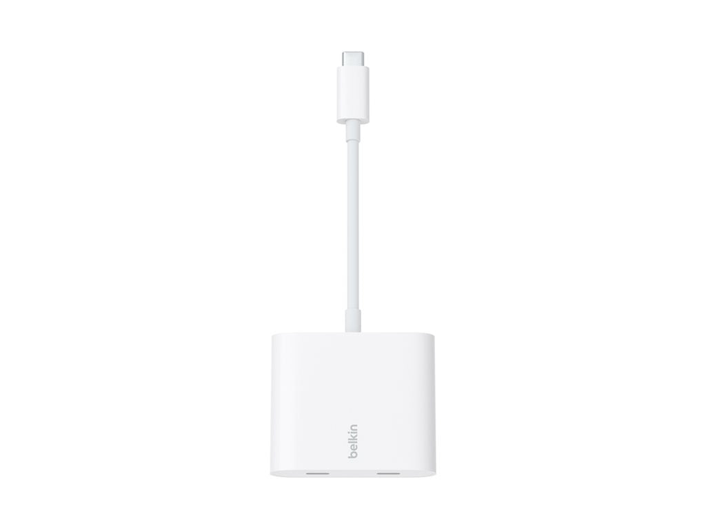 Belkin CONNECT - USB adapter - 24 pin USB-C (M) to 24 pin USB-C (F) - USB 3.2 Gen 2 - white WCZ002BTWH