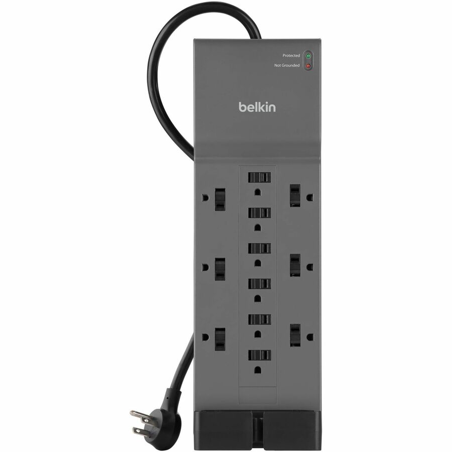 Belkin Connect 12-Outlet Home/Office Surge Protector with 8-Foot Cord - Black - 12 x AC