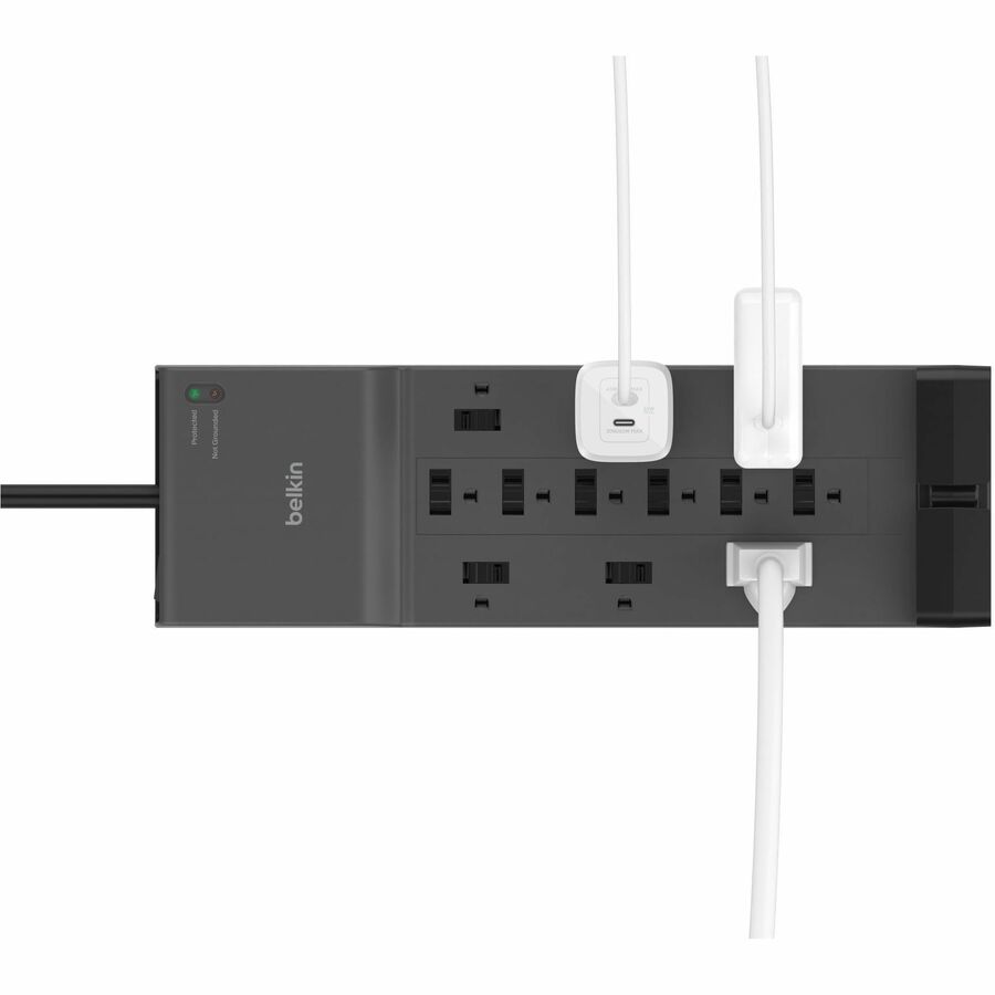 Belkin Connect 12-Outlet Home/Office Surge Protector with 8-Foot Cord - Black - 12 x AC