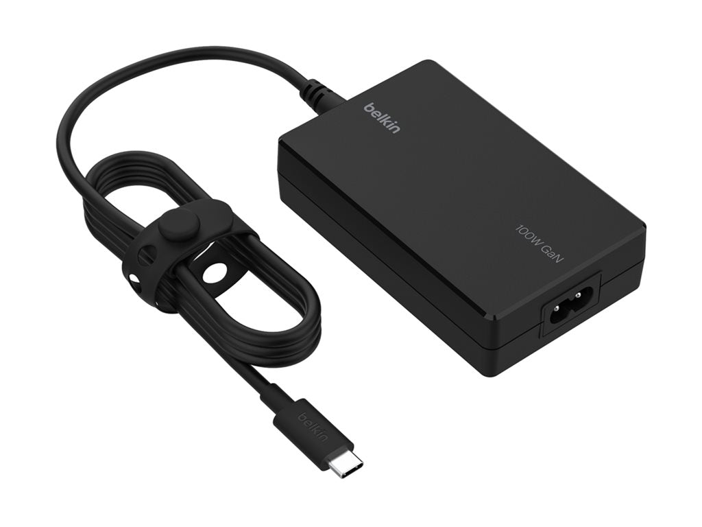 Belkin Connect - Power adapter - GaN technology - 100 Watt - PD (24 pin USB-C) - black INC016TTBK