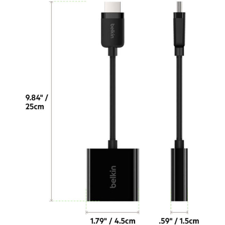 Belkin HDMI to VGA Video Adapter Converter with Audio - 1920x1080 AV10170bt