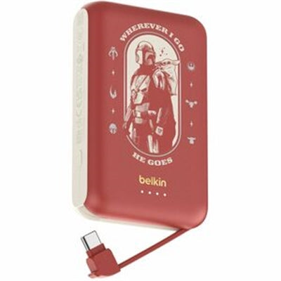 Belkin Power Bank 10K with Integrated Cable, The Mandalorian & Grogu