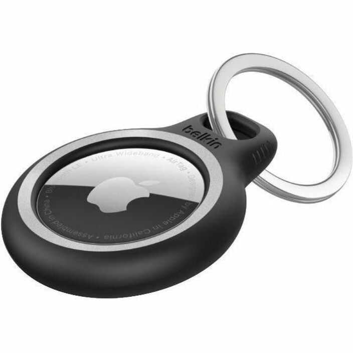 Belkin Reflective Secure Holder with Key Ring for Apple AirTag - Black - Key Ring,