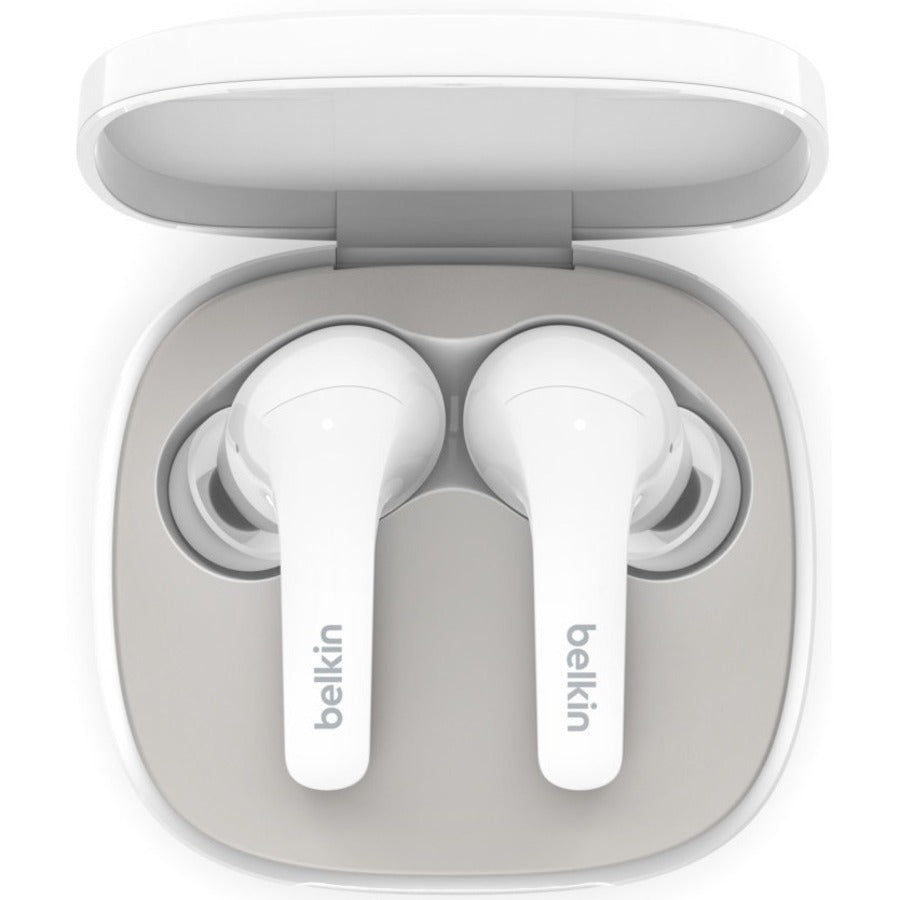 Belkin SOUNDFORM Flow Noise Cancelling Earbuds - Mono, Stereo - Wireless - Bluetooth -