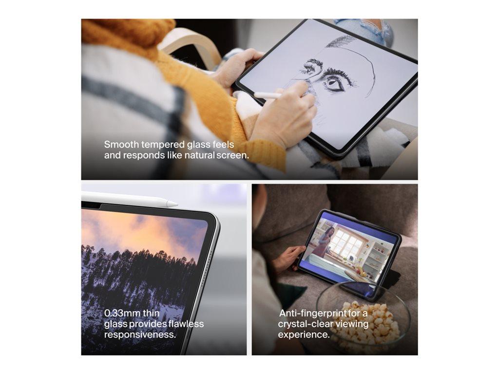 Belkin ScreenForce - Screen protector for tablet - 2.5D - glass - 11 - for Apple 11-inch iPad Pro (M4)" OVI005FQ
