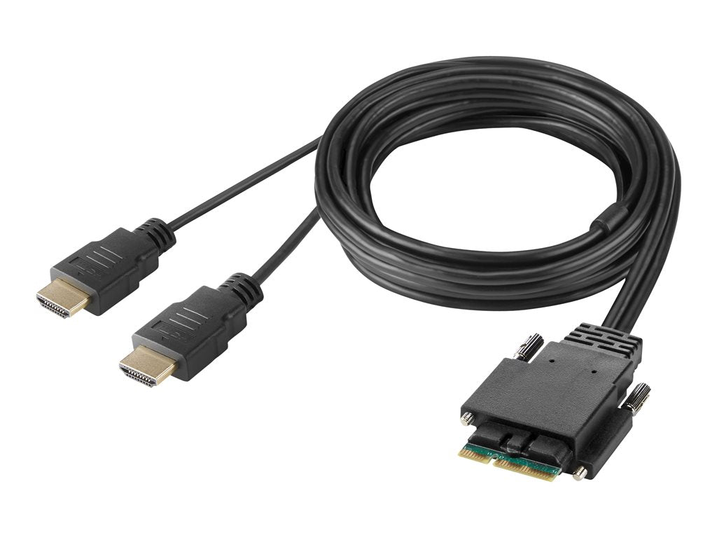 Belkin Secure Modular HDMI Dual Head Console Cable - Video cable - TAA Compliant - HDMI male - 3 ft - 4K support, active F1DN2MOD-CC-H03
