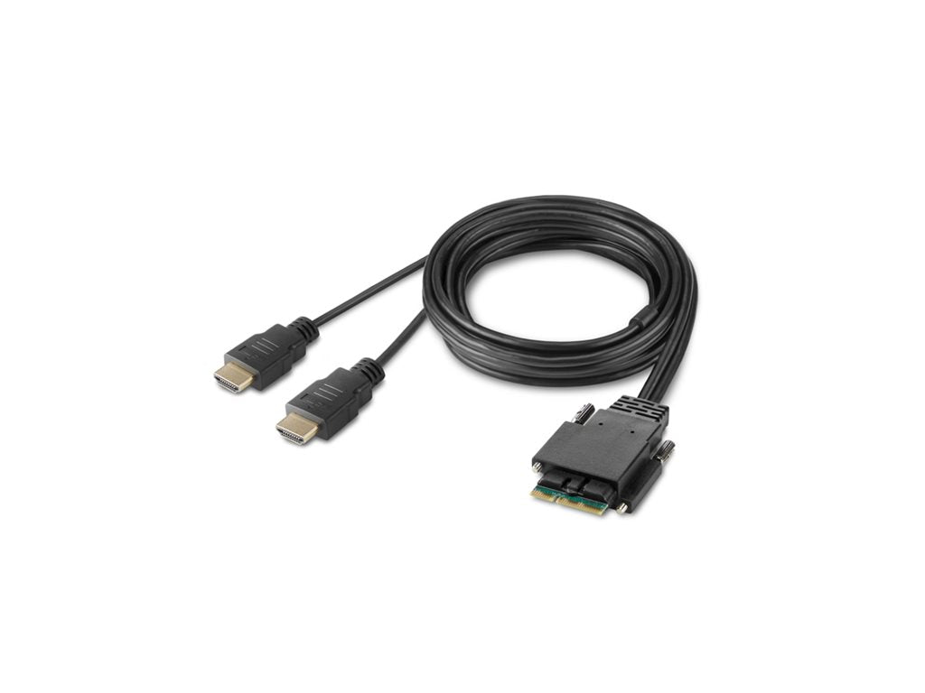 Belkin Secure Modular HDMI Dual Head Console Cable - Video cable - TAA Compliant - HDMI male - 3 ft - 4K support, active F1DN2MOD-CC-H03