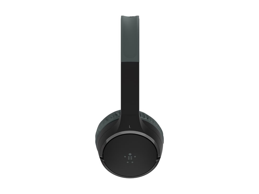 Belkin SoundForm Mini - Headphones with mic - on-ear - Bluetooth - wireless, wired - 3.5 mm jack - black AUD001BTBKV3