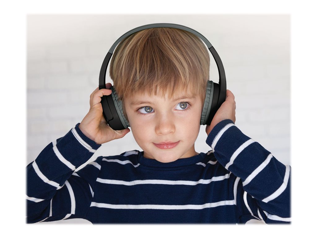 Belkin SoundForm Mini - Headphones with mic - on-ear - Bluetooth - wireless, wired - 3.5 mm jack - black AUD001BTBKV3