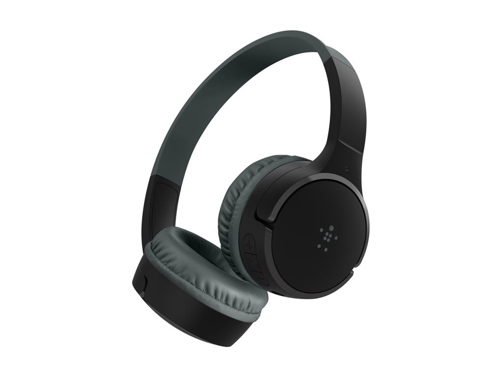 Belkin SoundForm Mini - Headphones with mic - on-ear - Bluetooth - wireless, wired - 3.5 mm jack - black AUD001BTBKV3