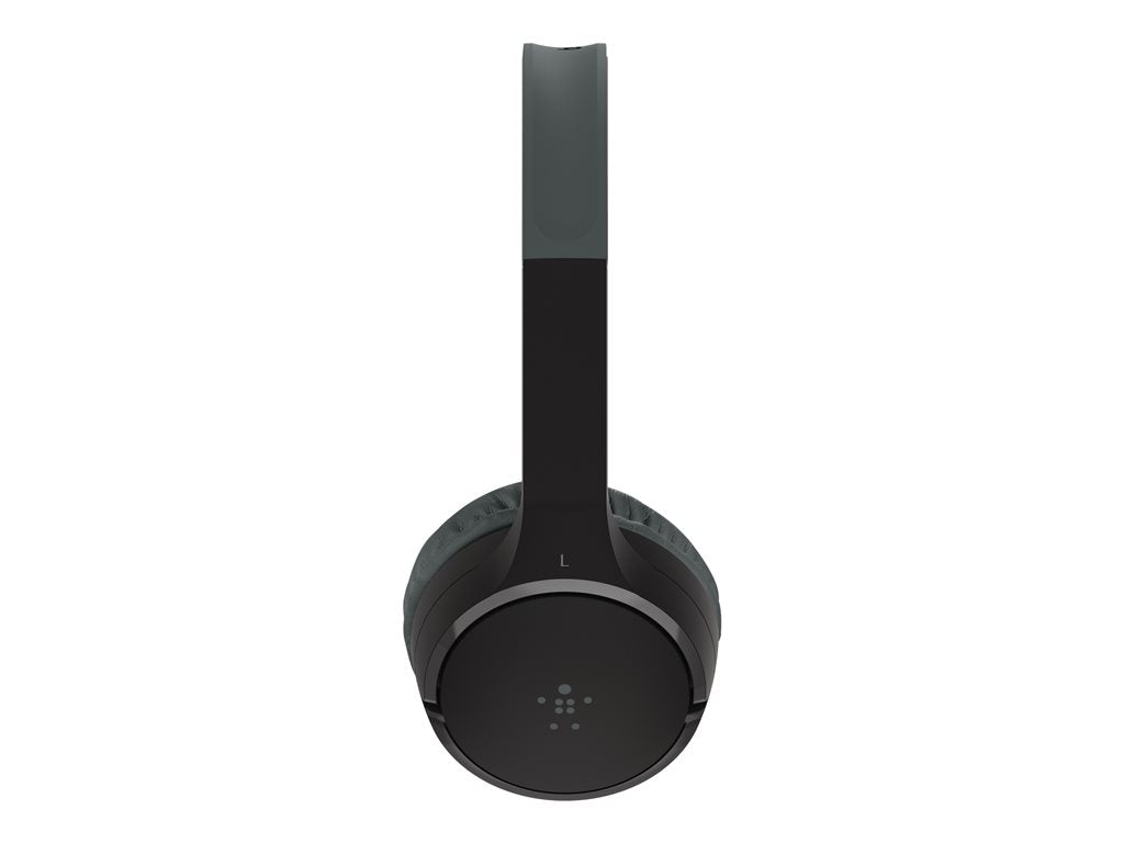Belkin SoundForm Mini - Headphones with mic - on-ear - Bluetooth - wireless, wired - 3.5 mm jack - black AUD001BTBKV3