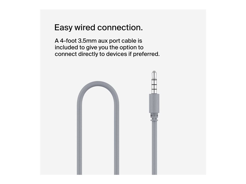 Belkin SoundForm Mini - Headphones with mic - on-ear - Bluetooth - wireless, wired - 3.5 mm jack - blue AUD002BTBLV3