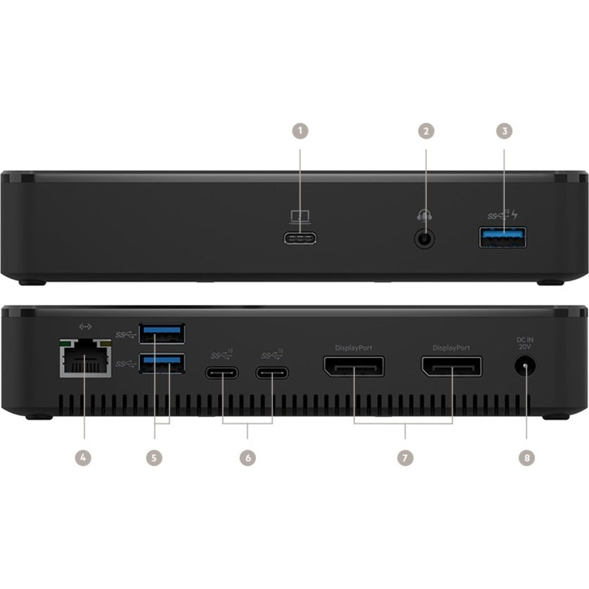 Belkin Thunderbolt 3 Dock Plus - Laptop Docking station - Dual 4k - 40Gbps - 60W PD-MacOS and Windows F4U109TT