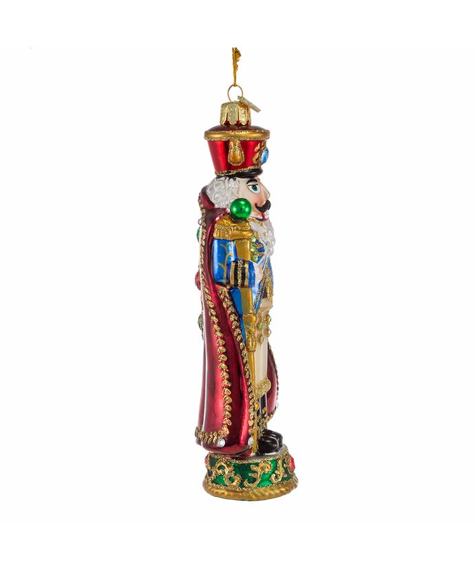 Bellissimo Glass Nutcracker Soldier Ornament