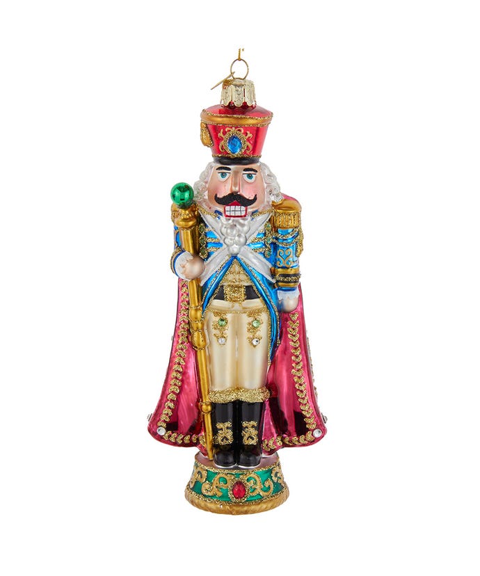 Bellissimo Glass Nutcracker Soldier Ornament