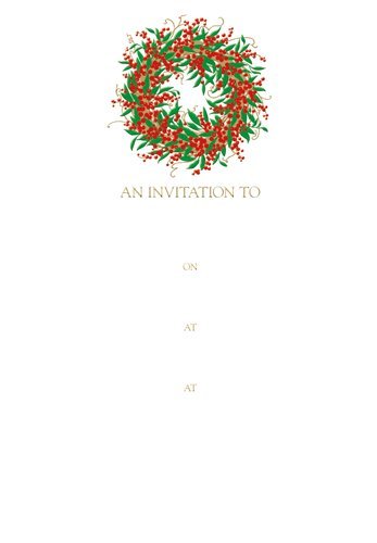 Berry Wreath Invitation