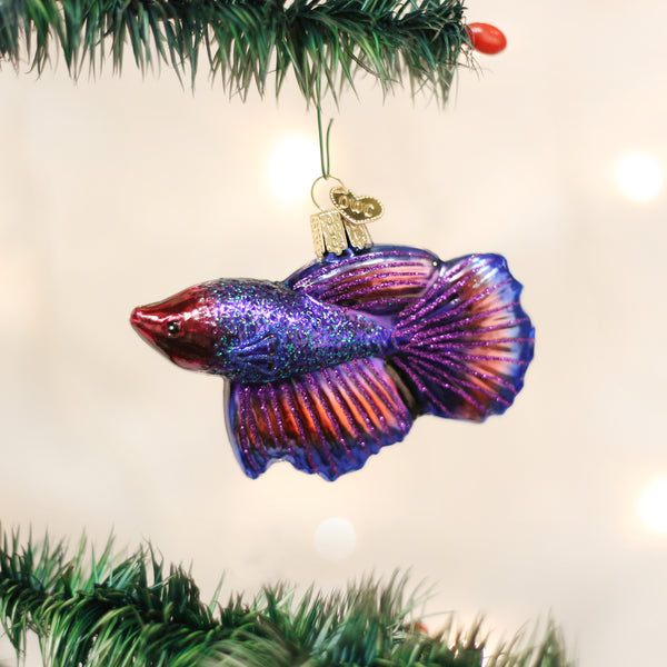Betta Fish Glass Ornament
