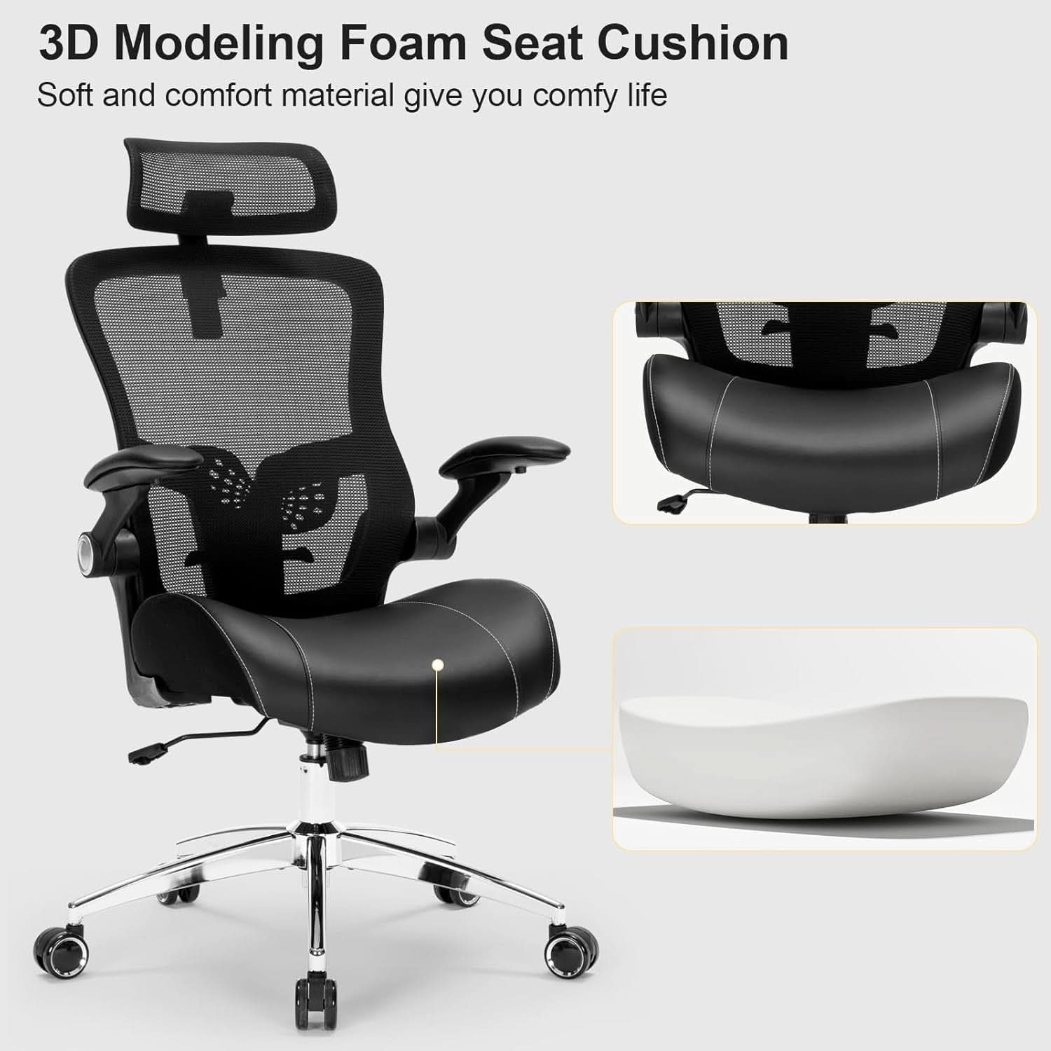 Big And Tall Ergonomic Office Chair 400Lbs Heavy Duty