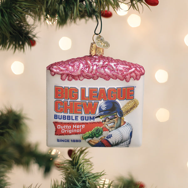 Big League Chew Glass Ornament