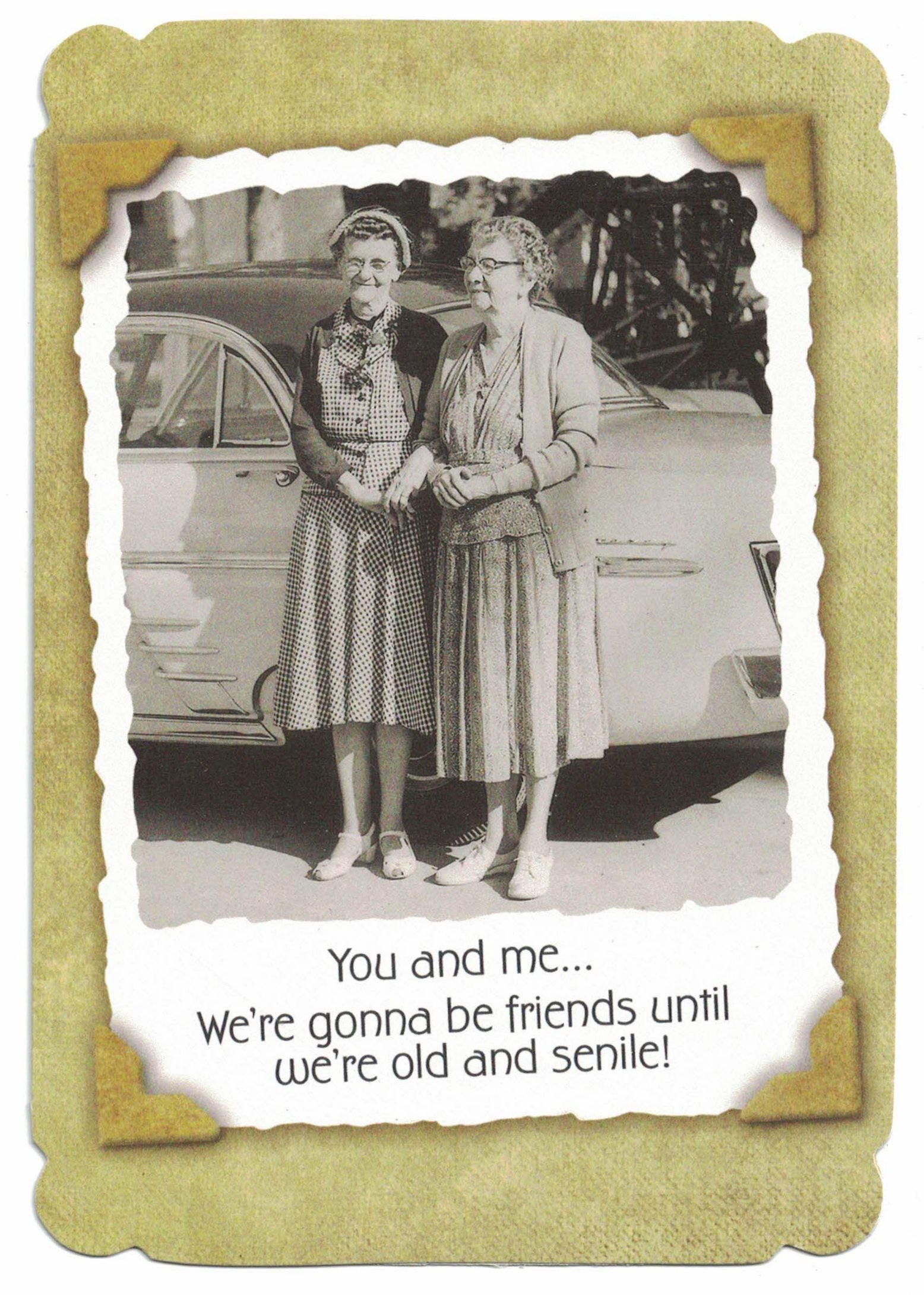 Birthday Card - Friends Until We Are Old and Senile