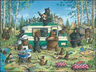 Birthday Card - Happy Campers