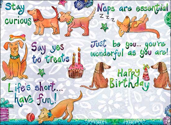 Birthday Card - Life Lessons From A Dog
