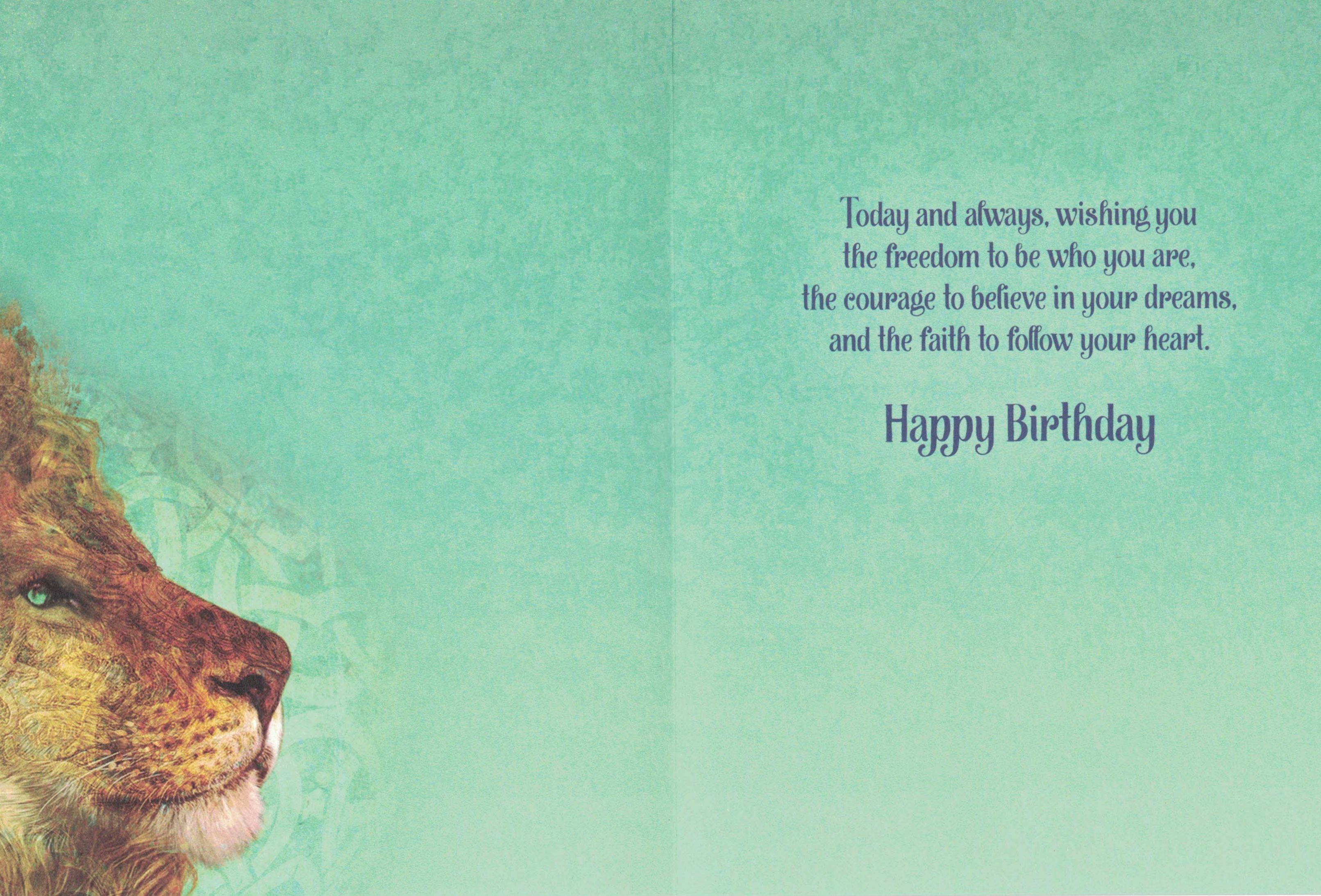 Birthday Card - Lion
