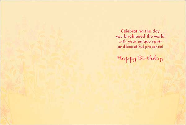 Birthday Card - Unique Spirit and Beautiful Presence