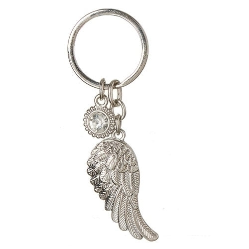 Birthstone Angel Wing Keyring -