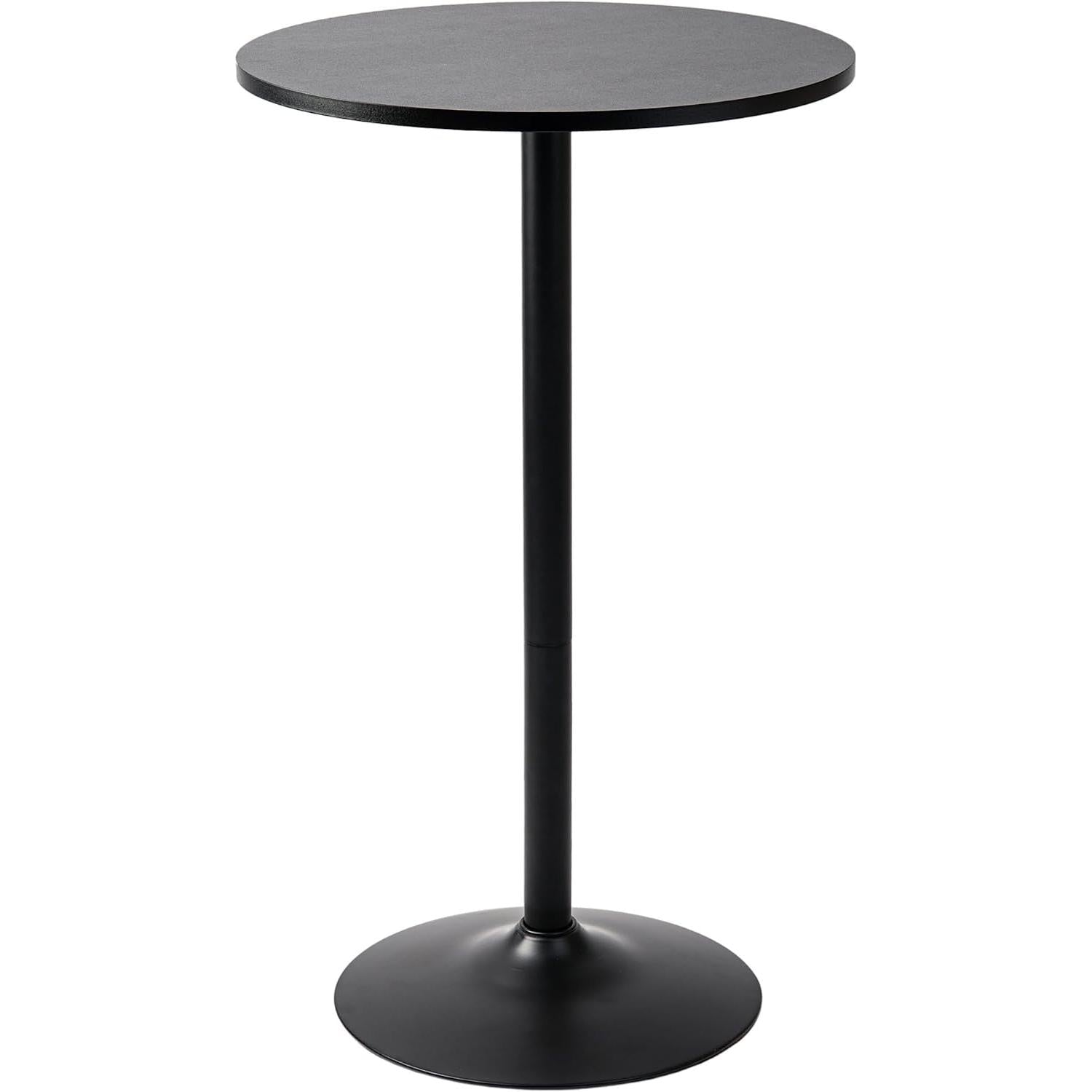 Black Bar Height Bistro Table Modern Sleek For Cafes