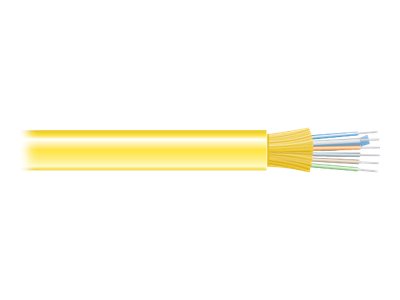 Black Box - Bulk cable - TAA Compliant - 152.4 m - 0.2 in - fiber optic - 9 / 125 micron - OS2 - OFNP - indoor, plenum - yellow FOBC55-INSM-YL-12F-500