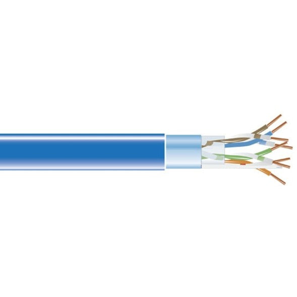 Black Box CAT5e 350-MHz Solid Bulk Cable F/UTP CMP Plenum BL 1000FT Spool EVNSL0511A-1000-R2