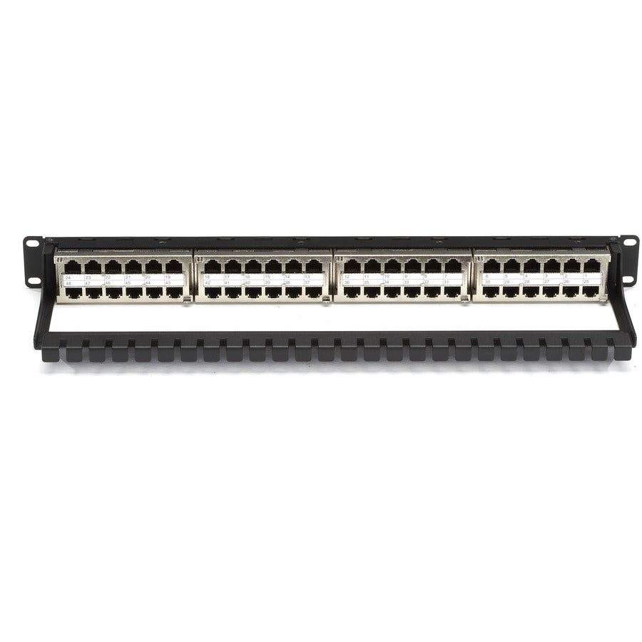 Black Box CAT5e Feed-Through Patch Panel - 1U, Shielded, 48-Port JPM806A-HD
