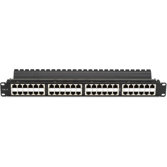 Black Box CAT5e Feed-Through Patch Panel - 1U, Shielded, 48-Port JPM806A-HD