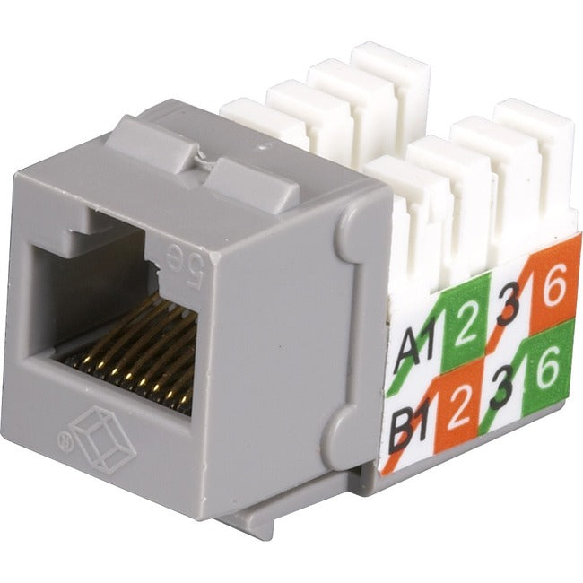 Black Box CAT5e Keystone Jack - Unshielded, Gray FMT923-R2