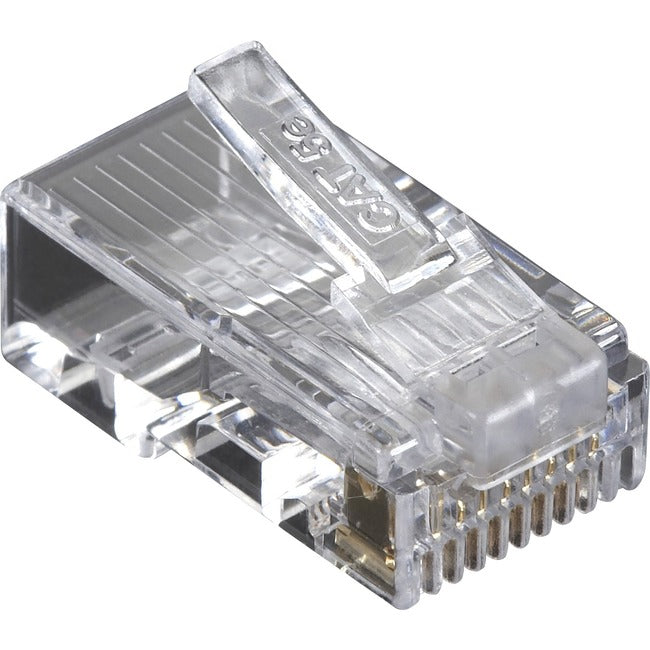 Black Box CAT5e Modular Plug for Round Solid/Stranded Cable - Unshielded - 100-Pack C5E-MP-U-100PAK