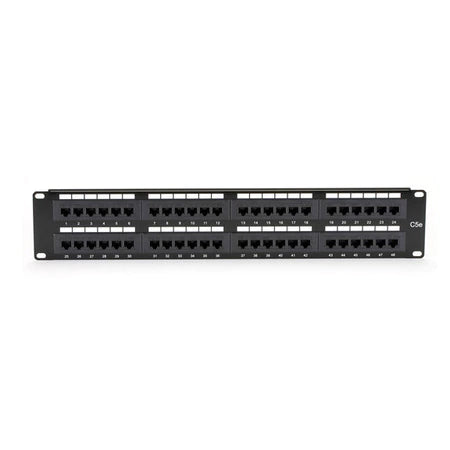 Black Box CAT5e Patch Panel, Punchdown - 2U, Unshielded, 48-Port JPM5E48A