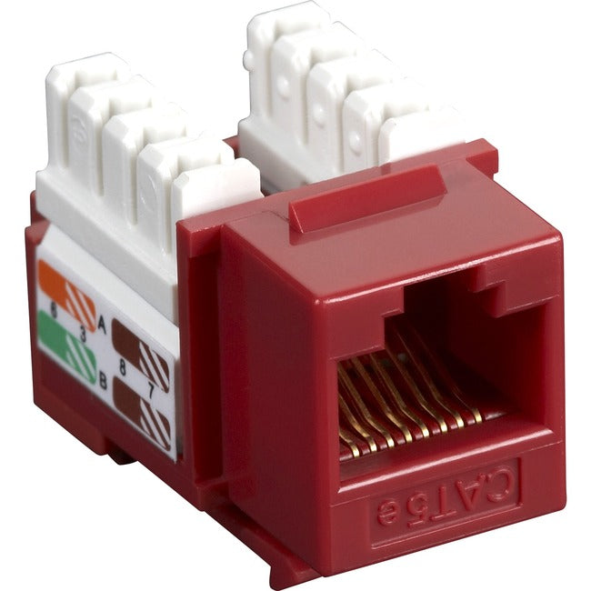 Black Box CAT5e Value Line Keystone Jack, Red CAT5EJ-RD