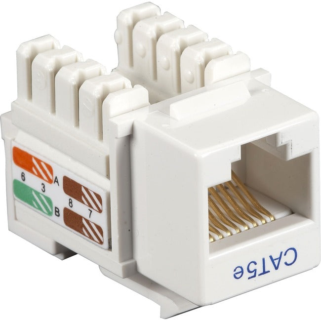 Black Box CAT5e Value Line Keystone Jack, White CAT5EJ-WH