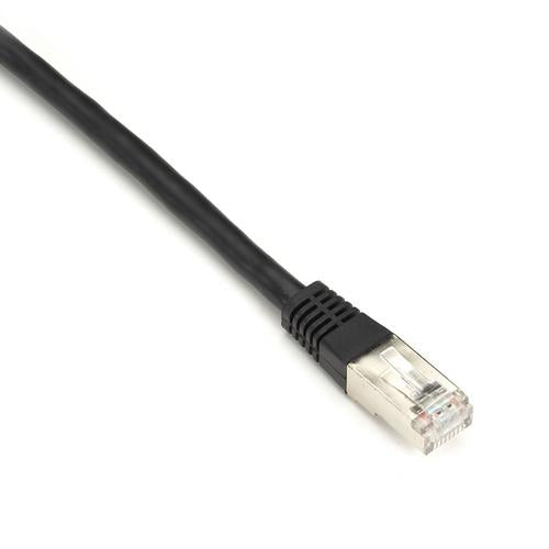 Black Box CAT6 250-MHz Stranded Patch Cable Slim Molded Boot - S/FTP, CM PVC, Black, 15FT EVNSL0272BK-0015