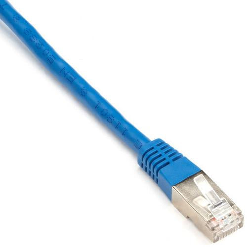 Black Box CAT6 250-MHz Stranded Patch Cable Slim Molded Boot - S/FTP, CM PVC, Blue, 1FT EVNSL0272BL-0001