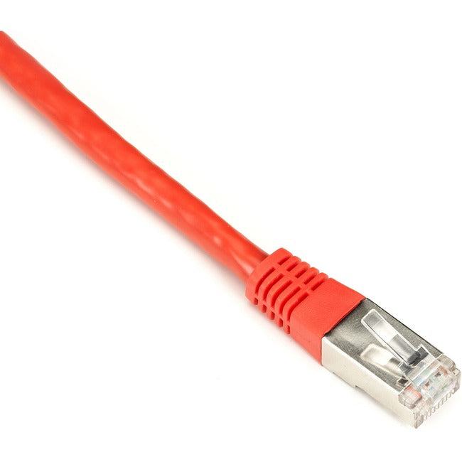 Black Box CAT6 250-MHz Stranded Patch Cable Slim Molded Boot - S/FTP, CM PVC, Red, 1FT EVNSL0272RD-0001