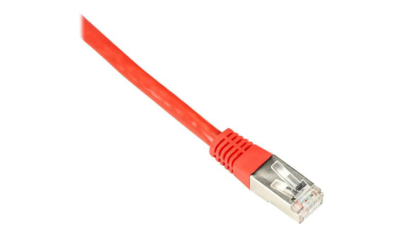 Black Box CAT6 250-MHz Stranded Patch Cable Slim Molded Boot - S/FTP, CM PVC, Red, 7FT EVNSL0272RD-0007